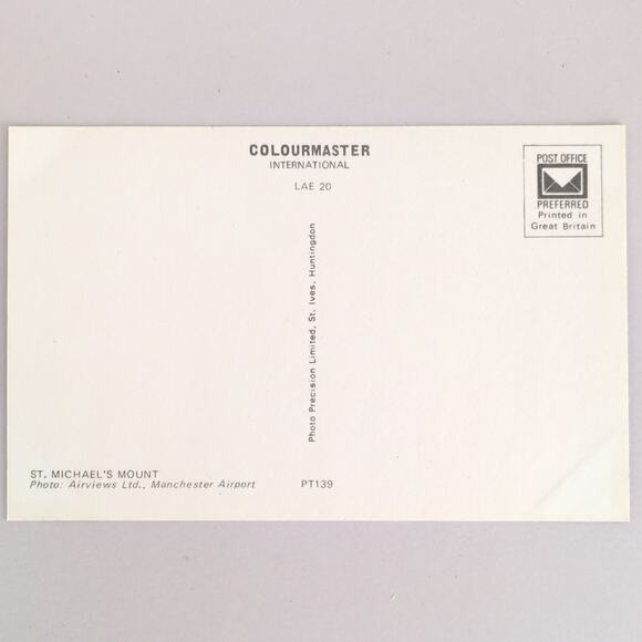 Vintage 1960s Postcard St Michael's Mount Castle England Great Britian UK Unused - Picture 2 of 2